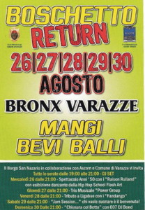Varazze.26-30.08.2015.Boschetto-Return-Bronx-Varazze
